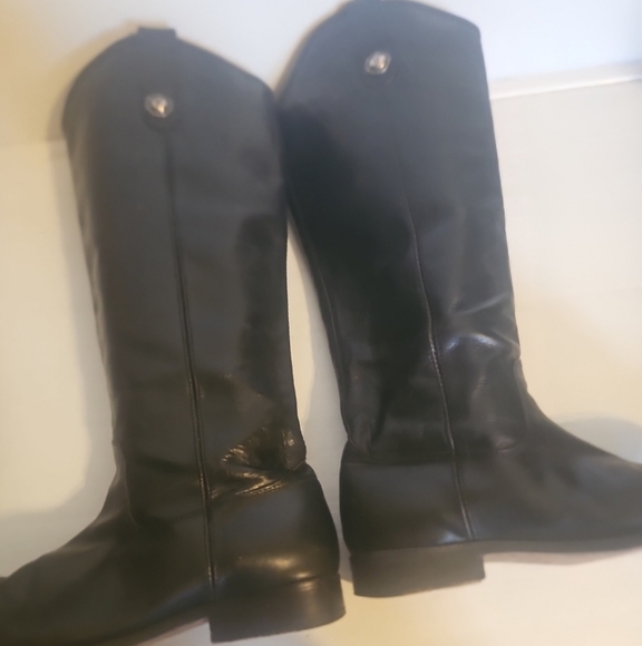 Frye Melissa Button 2 Tall Riding Boots Black Leather Women Size 6.5B Sty 77167 - Picture 8 of 13